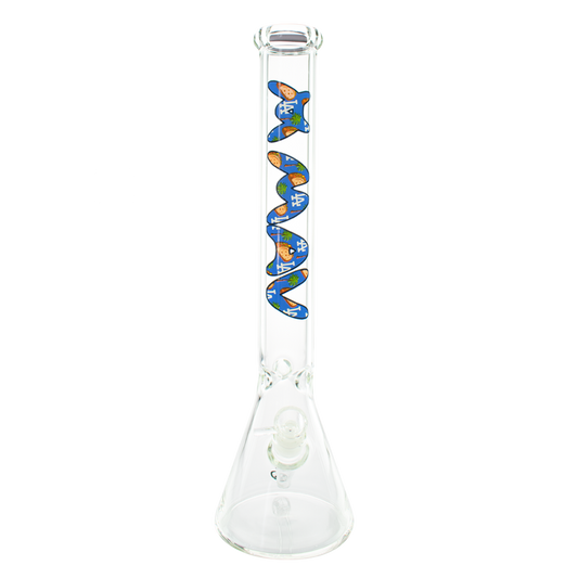 MAV Glass 18" Top City Los Angeles Beaker Bong