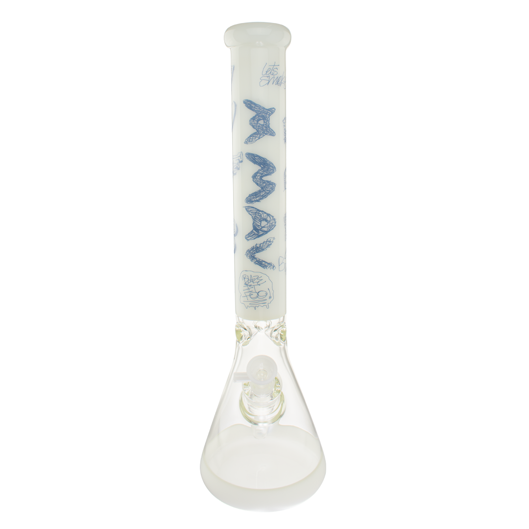 MAV Glass Doodle 18" Full Color Beaker Bong