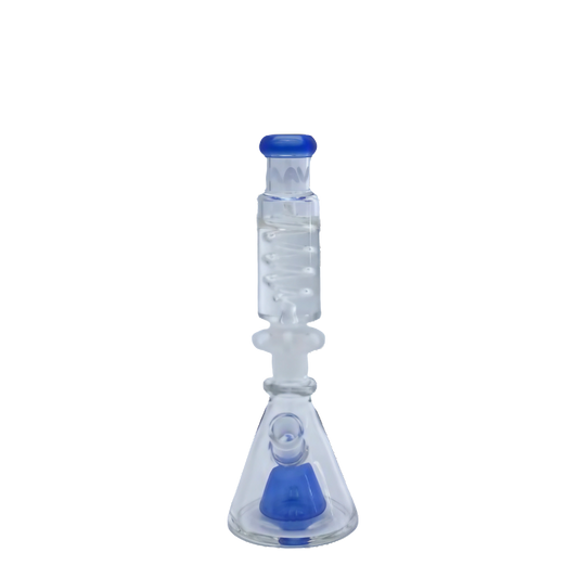 MAV Glass Mini Blue Slitted Pyramid Beaker Freezable Coil System
