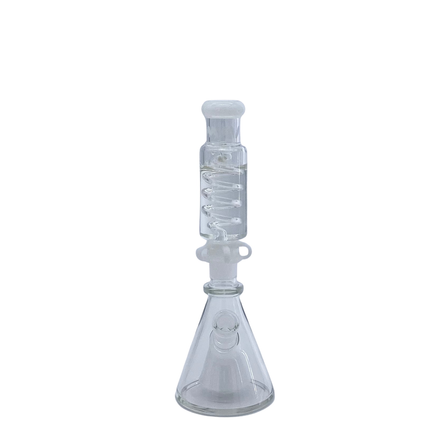 MAV Glass Mini White Slitted Pyramid Beaker Freezable Coil System