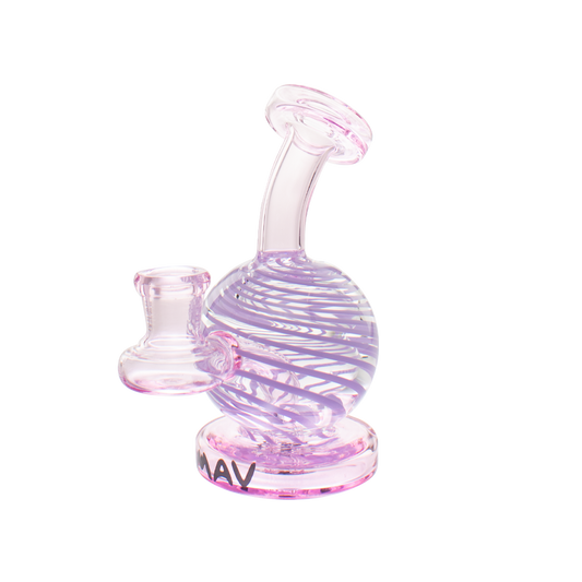 MAV Glass Solar Bulb Rig - 4.5" Swirly Body, Dual Diffusion, with Bowl