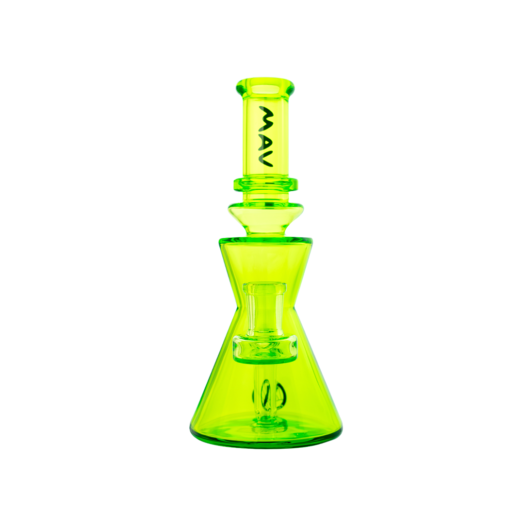 MAV Glass Chico Rig 7" Hourglass w/ 2-Hole Diffuser