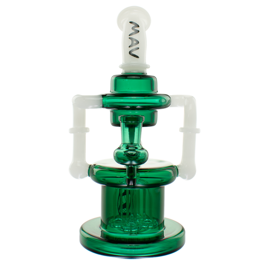 MAV Glass The Pasadena Microscopic Quad Shower Bent Neck Recycler