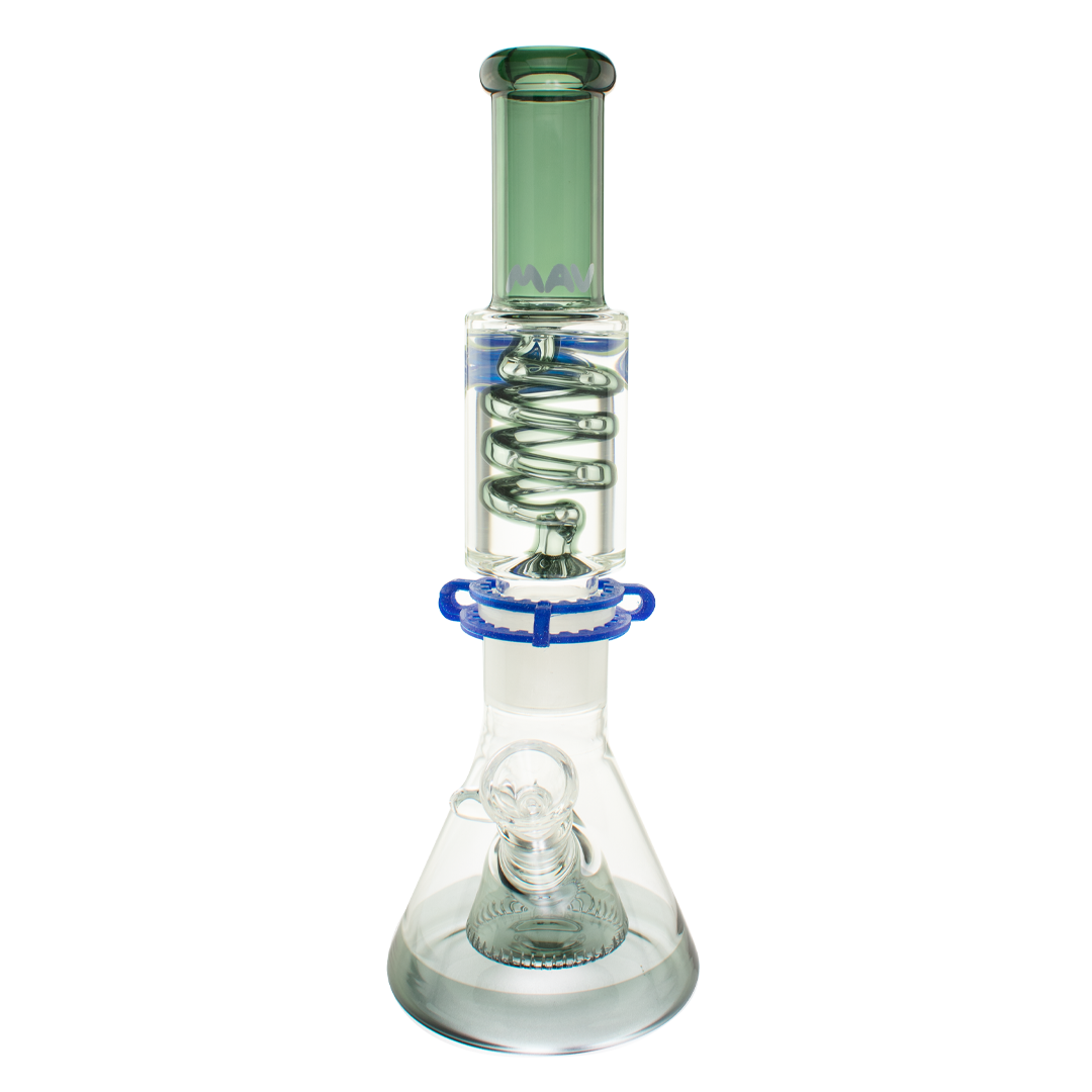 MAV Glass Transparent Black Slitted Pyramid Beaker Freezable Coil System