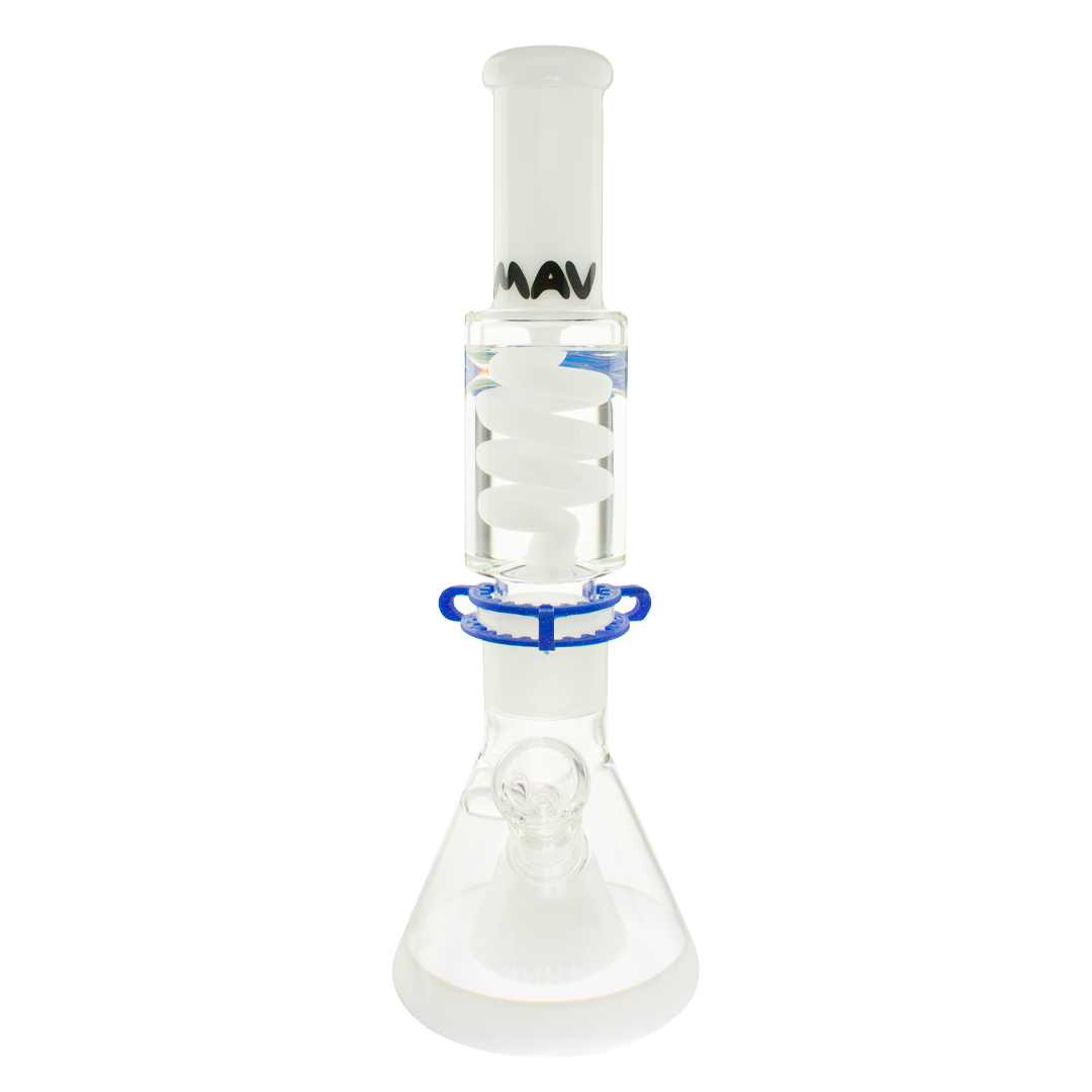 MAV Glass White Slitted Pyramid Beaker Freezable Coil System