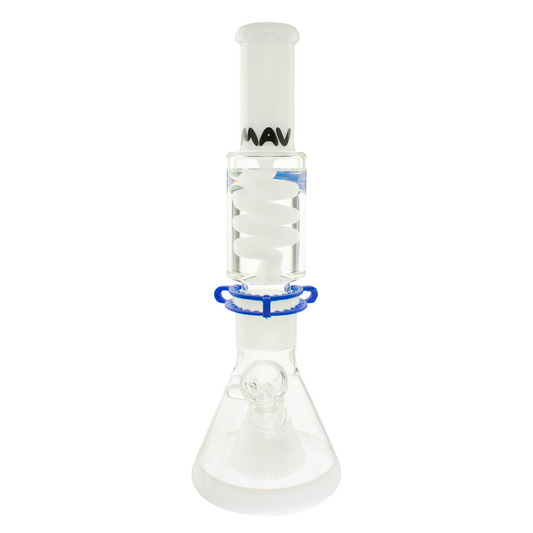 MAV Glass White Slitted Pyramid Beaker Freezable Coil System