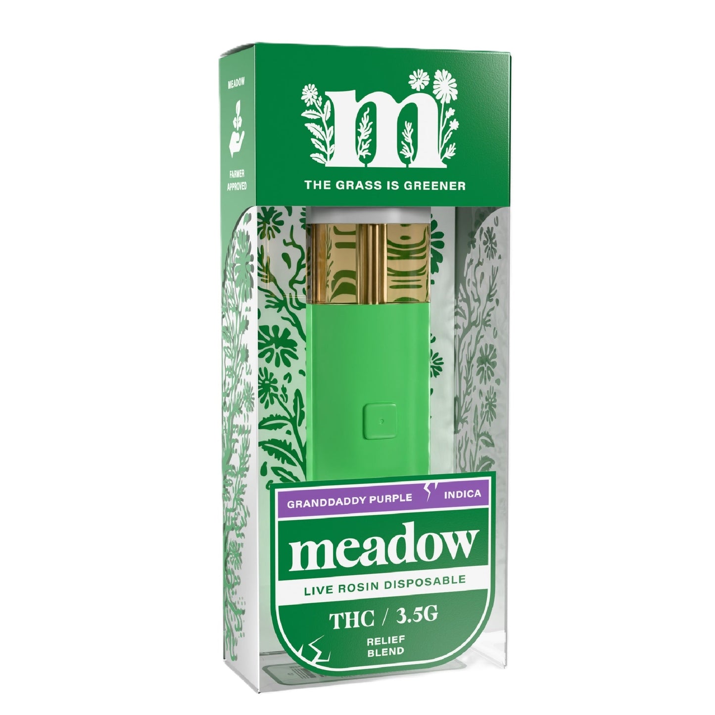 Meadow Effective Base THC Live Rosin Device - 3500mg