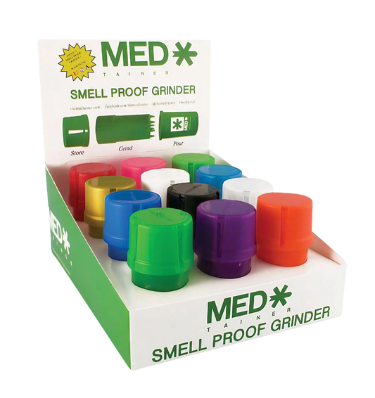 Medtainer Storage Container | Assorted Transparent Colors | 12ct Display