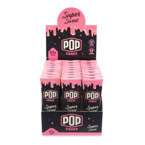 Pop Cones 1 ¼ Unbleached Cones - Tropical & Fruit Mix 24ct Display