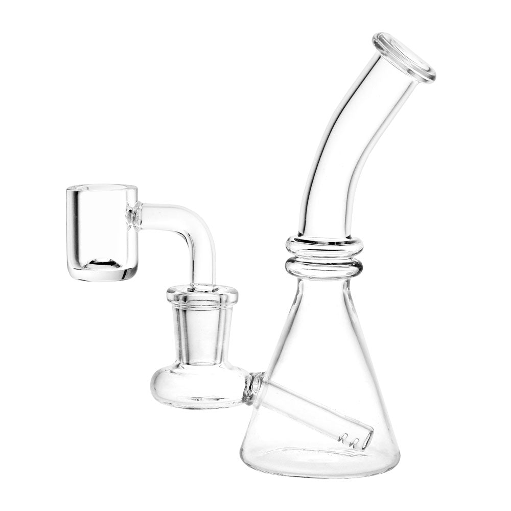 Mini Glass Beaker with Quartz Banger in Box