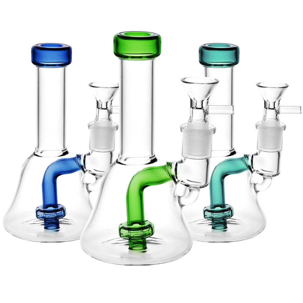 Mini Glass Water Pipe | 6" | 14mm F | Clear As A Bell