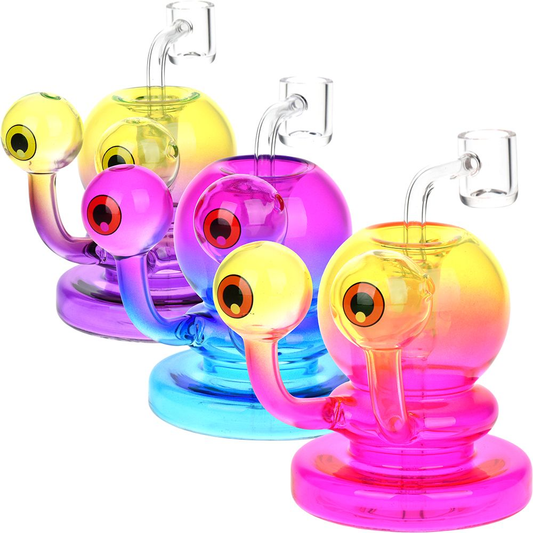 Neon Beastie Glass Dab Rig | 4" | 14mm F | Colors Vary