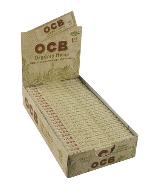 OCB Organic Hemp 1 1/4" Rolling Papers - 24 Pack