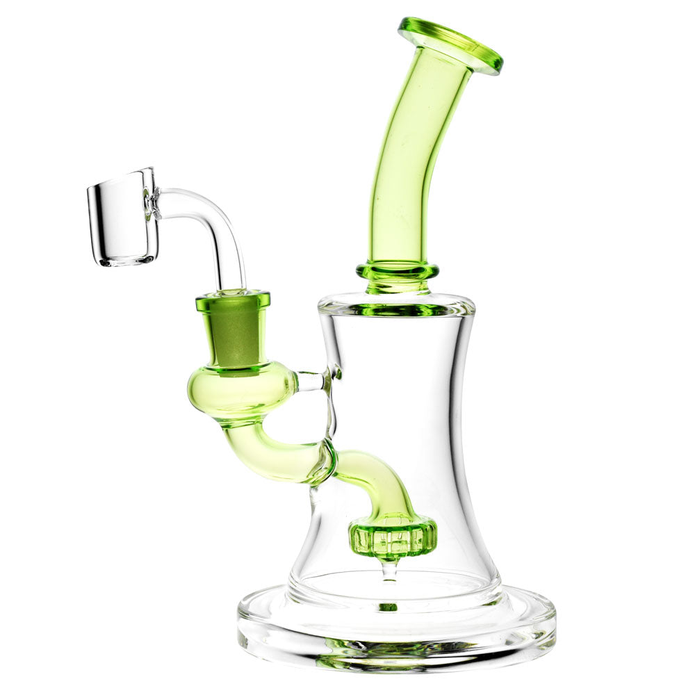 Oil Can Disc Perc Rig - 8" | 14mm F | Durable Borosilicate Glass