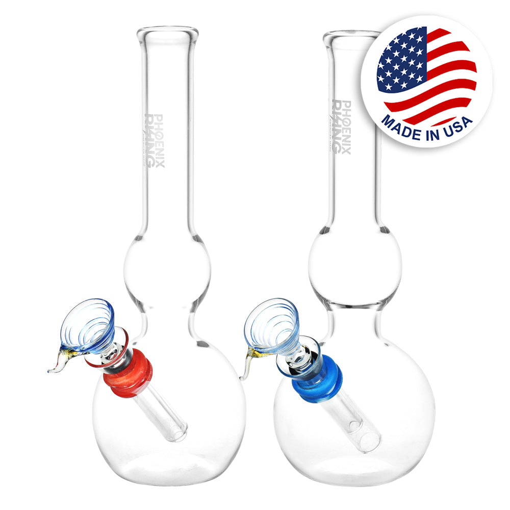 Phoenix Rising Double Bubble Water Pipe - 8 Inch