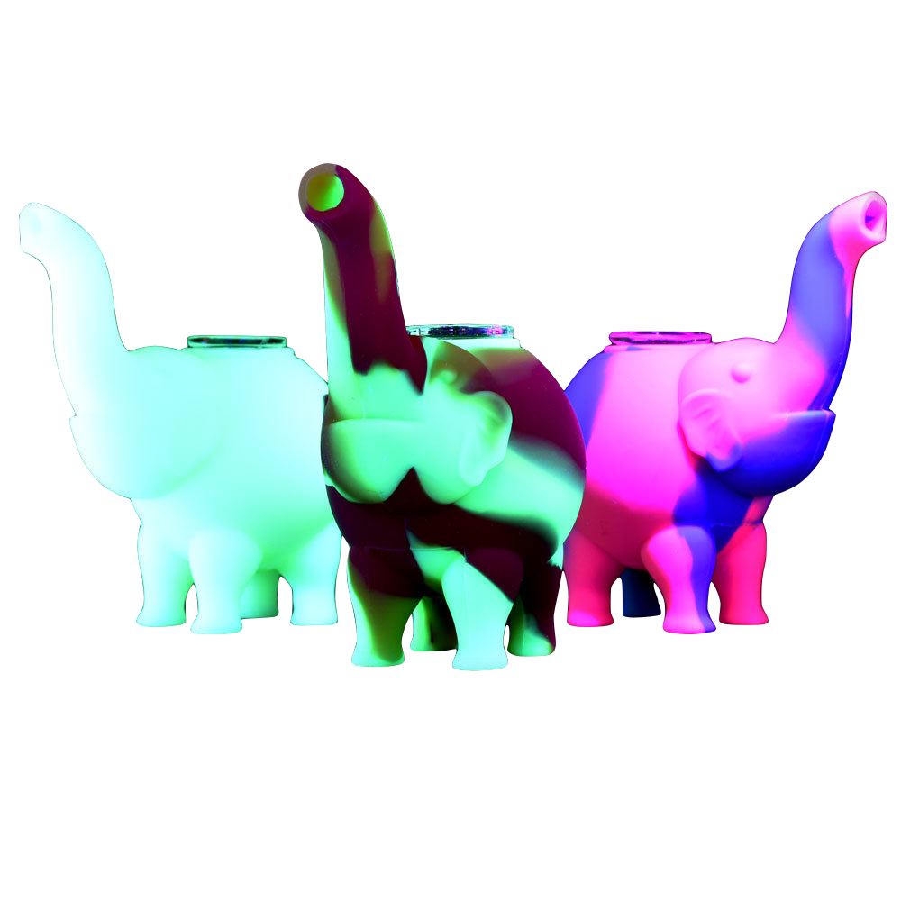 Premium 4.5" Elephant Silicone Bubbler