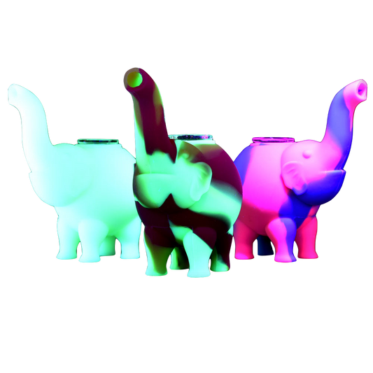 Premium 4.5" Elephant Silicone Bubbler