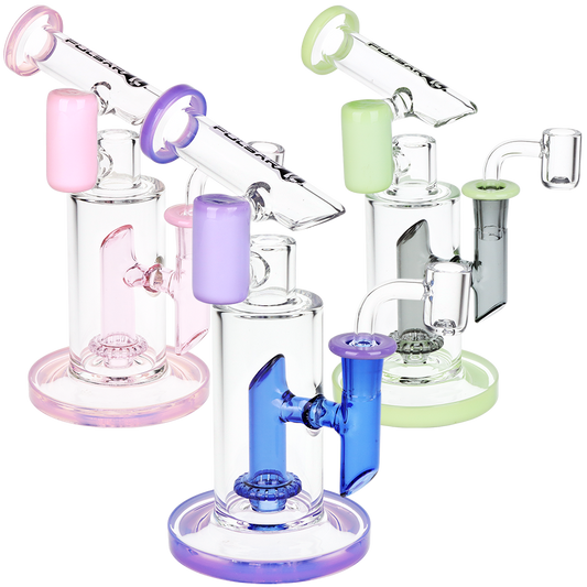 Pulsar Bicolor Fractured Tower Glass Dab Rig | 8" | 14mm F