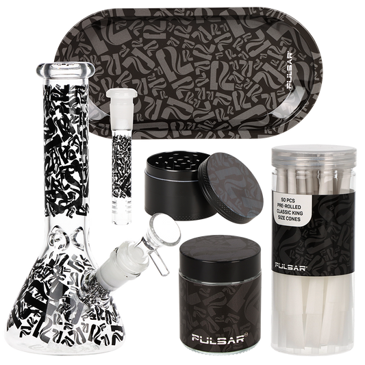Pulsar Design Series Beaker Water Pipe V2 Smoker's Kit | Pulsar Camo | 7.75"
