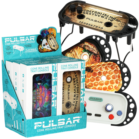 Pulsar Elevated Cone Rolling Tray Console | 9.25"x4.2" | Series 2 Assortment | 6ct Display