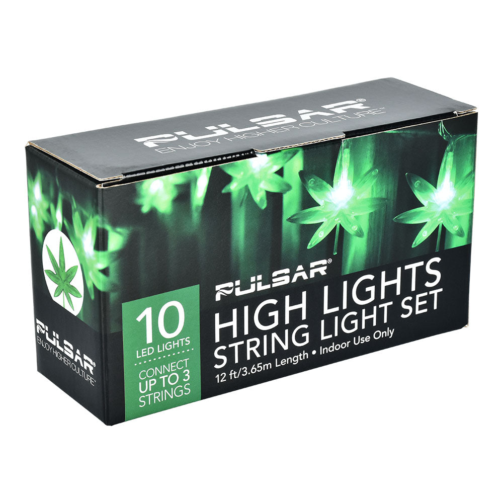 Pulsar High Lights Hemp Leaf LED String Light Set | 12ft