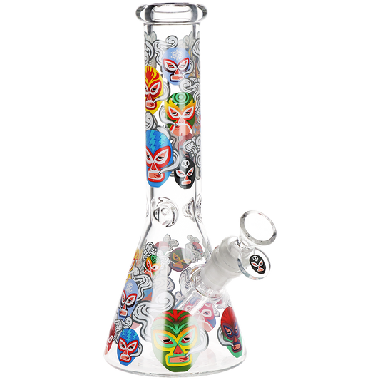 Pulsar Luchadors Beaker Glass Water Pipe | 10" | 14mm F