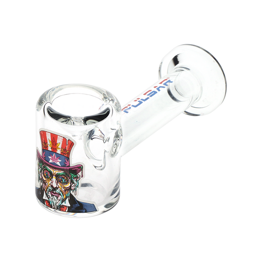 Pulsar Melting Uncle Sam Glass Hand Pipe | 4.5"