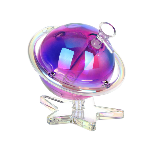 Pulsar Planetary Ring Electroplated Glass Water Pipe | 5.5" | 14mm F