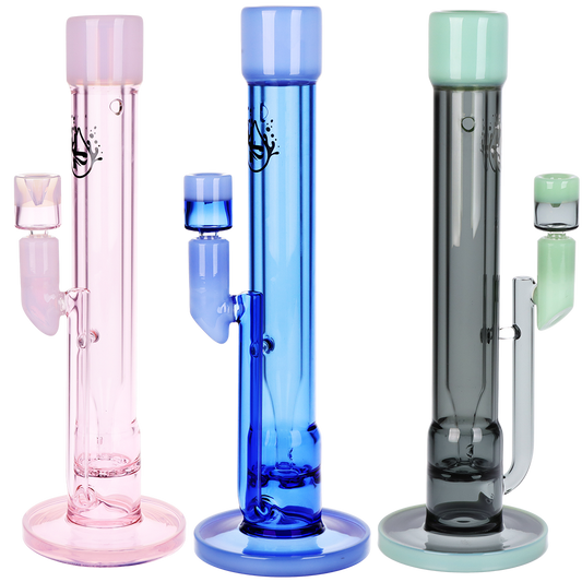 Pulsar Transporter Kicked Straight Tube Glass Water Pipe | 14" | 14mm F