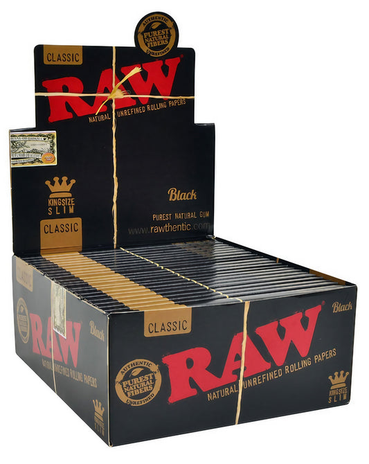 Raw Black Classic Kingsize Rolling Papers | 50 pack