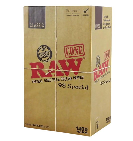 RAW Classic 98 Special Cones - 1400pc Bulk Display