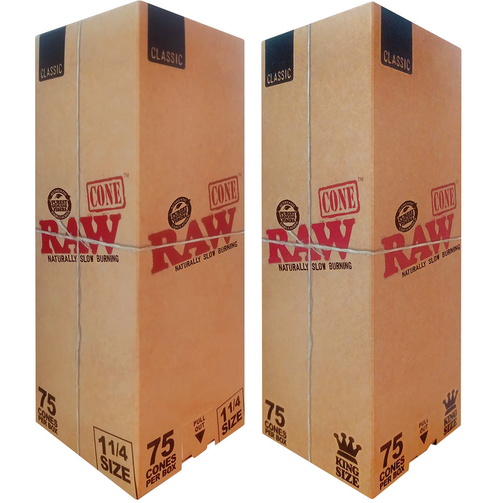 RAW Classic Pre-Rolled Cones | 75pc Box