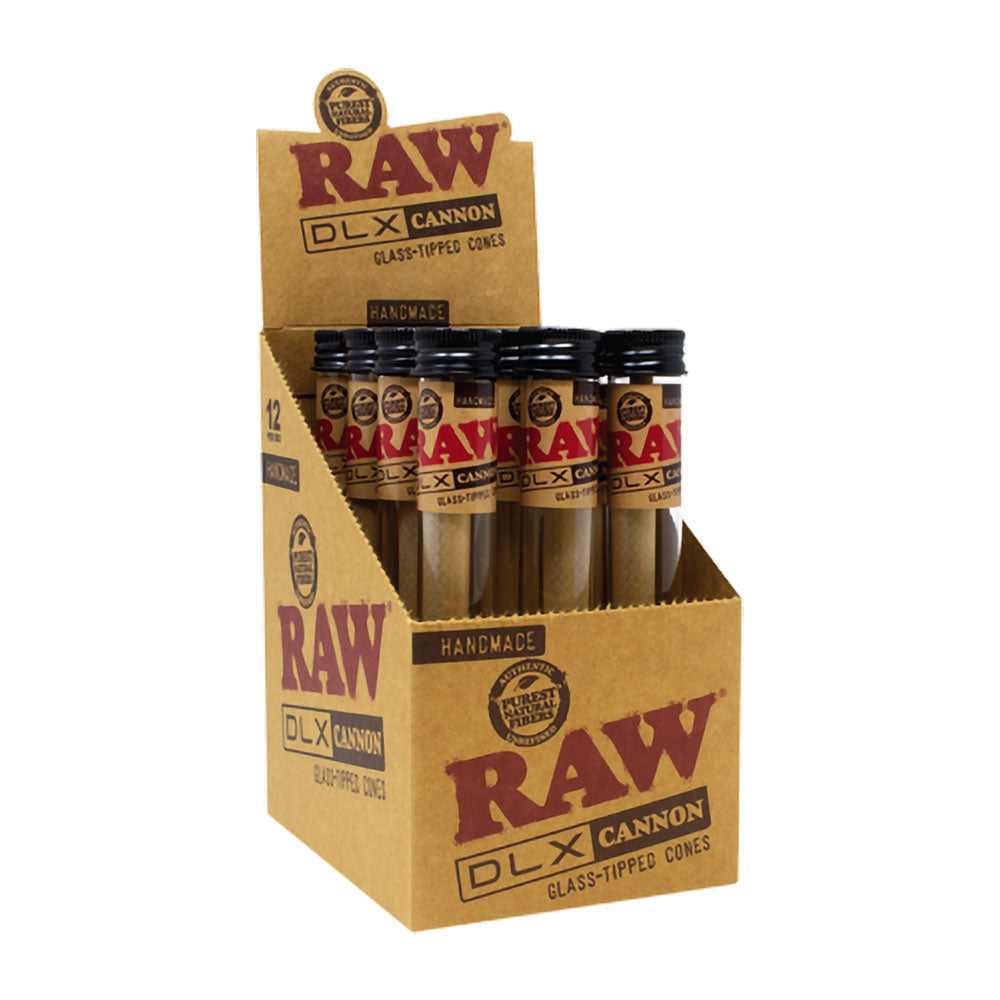 RAW DLX Glass Tipped Cones - 12PC Display