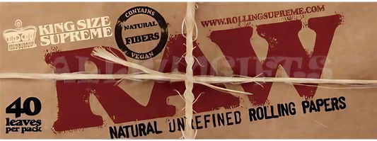 RAW Kingsize Supreme Vegan Rolling Papers - 24 Pack