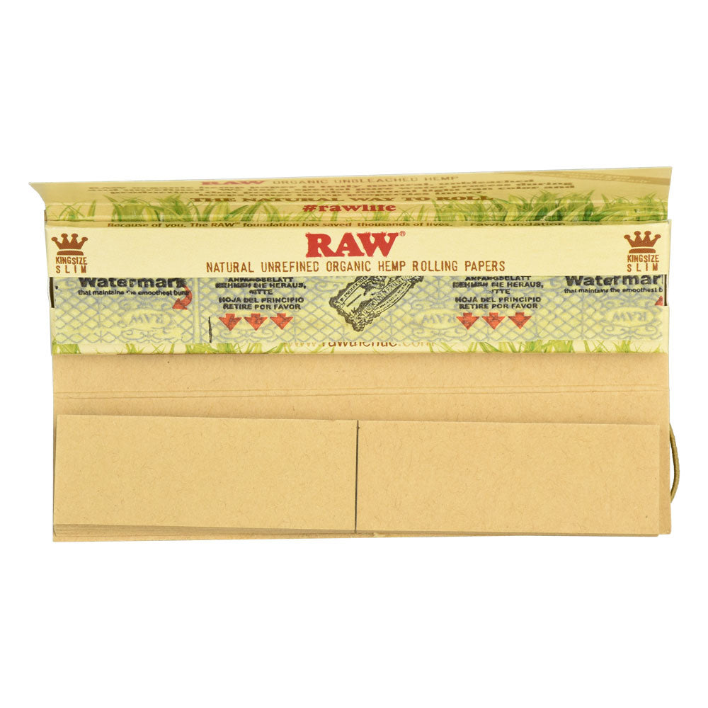 Raw Organic Hemp Connoisseur Kingsize Rolling Papers - 24pc Display