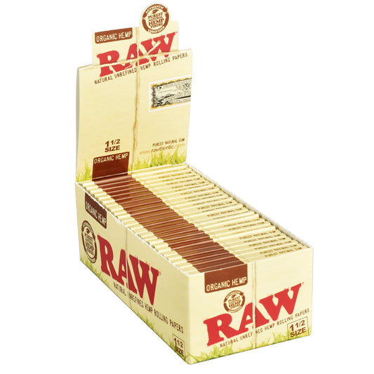 RAW Organic Hemp Rolling Papers | 1 1/2" | 25pc Display