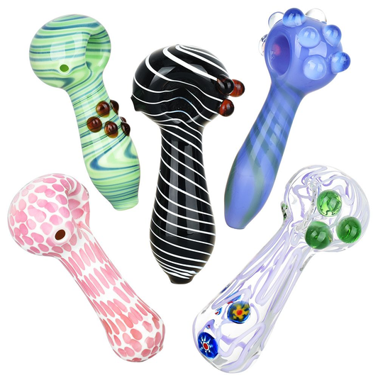 Refined Glass Spoon Pipe Assortment | 4.25" to 5.25" | 10ct Bundle