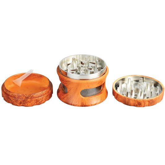 Resin Faux Wood Grinder w/ View Window | 4pc