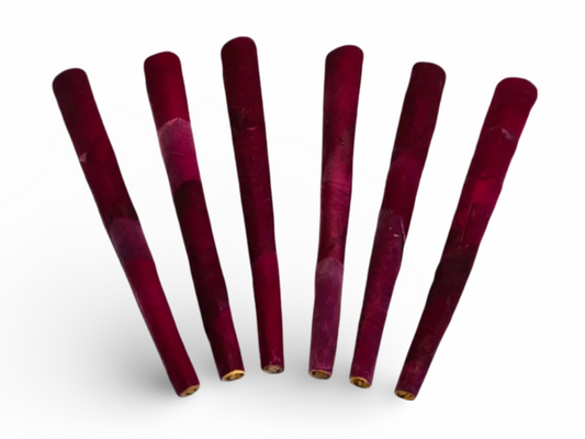 CaliGreenGold Rose Petal King Cones 6-Pack - Organic Handmade Red Rose