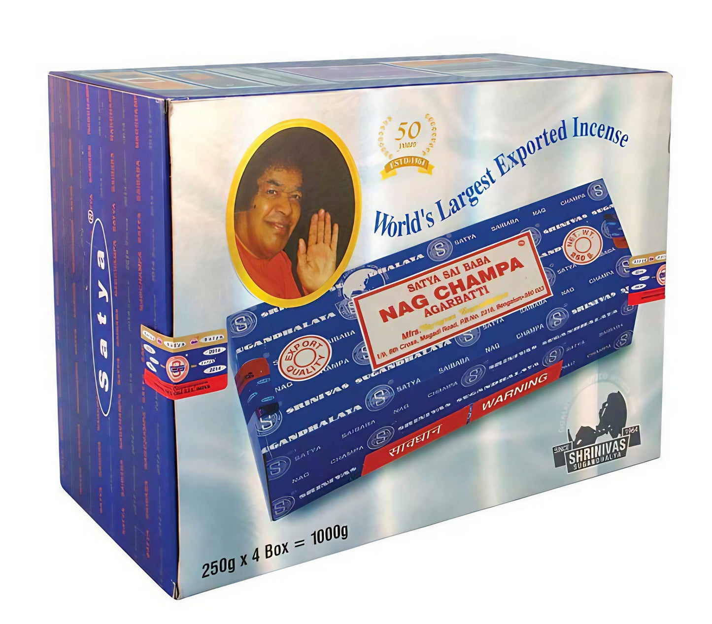 Satya Nag Champa Incense Sticks - 4 Pack