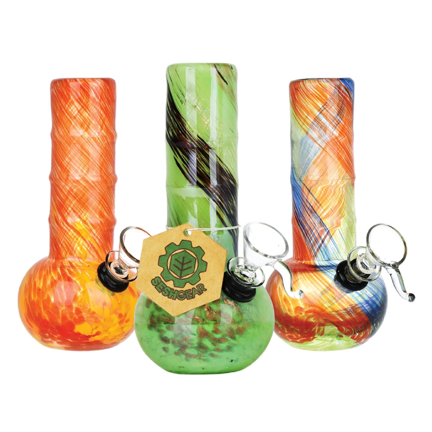SeshGear Celebrate Joy Soft Glass Bong - 6in