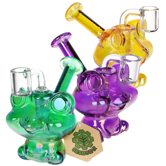 SeshGear Electro Frog Glass Dab Rig | 4.5" | 14mm F | Colors Vary