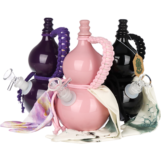 SeshGear Gourd Glass Water Pipe | 7.75" | 14mm F | Colors Vary