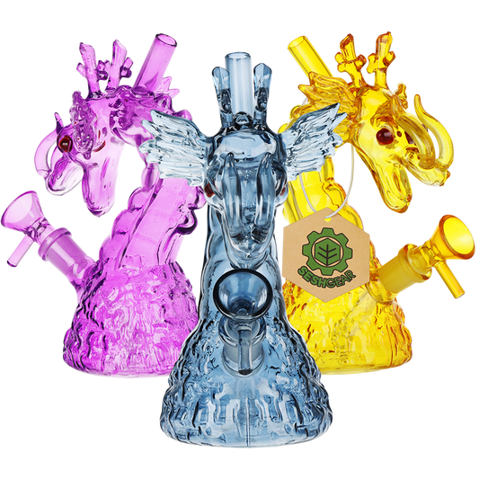SeshGear Rising Dragon Glass Water Pipe | 6.75" | 14mm F