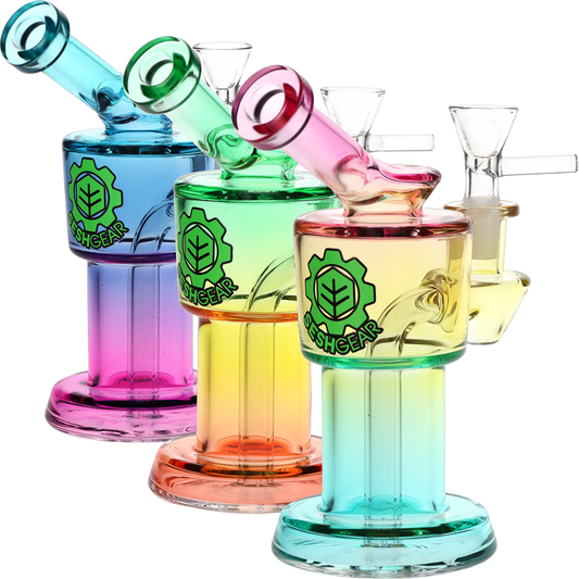 SeshGear Roboto Ombre Glass Water Pipe | 5.25" | 10mm F