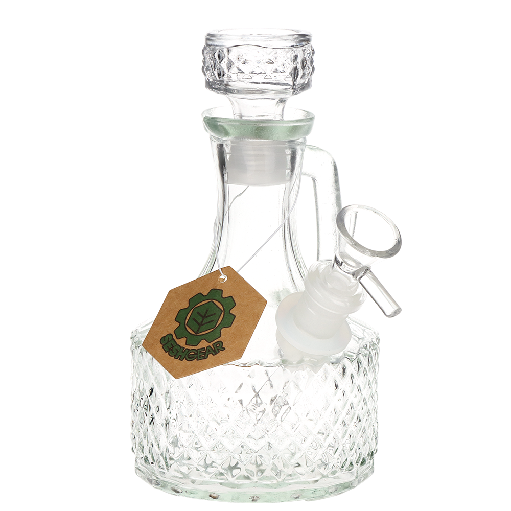 SeshGear Textured Vintage Glass Water Pipe | 6.5" | 14mm F