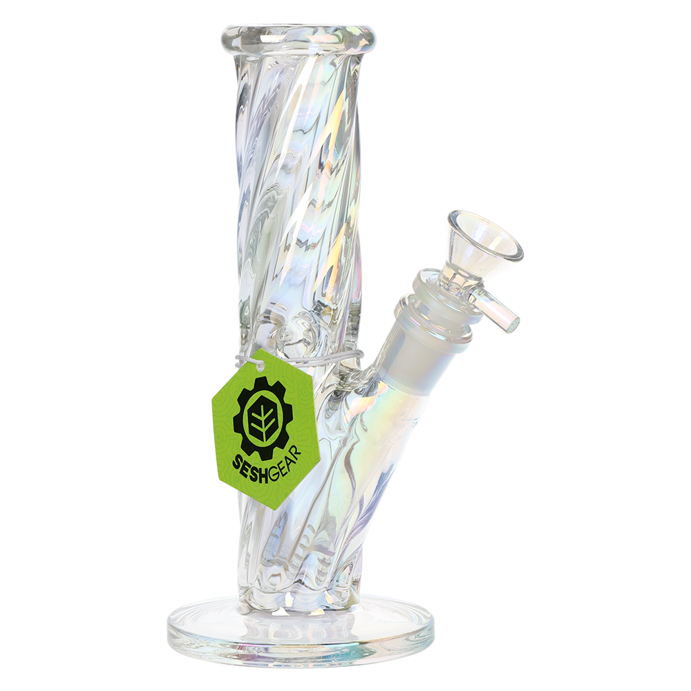 SeshGear Twist Straight Tube Glass Water Pipe | 14mm F