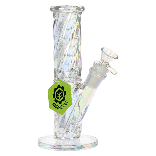 SeshGear Twist Straight Tube Glass Water Pipe | 14mm F