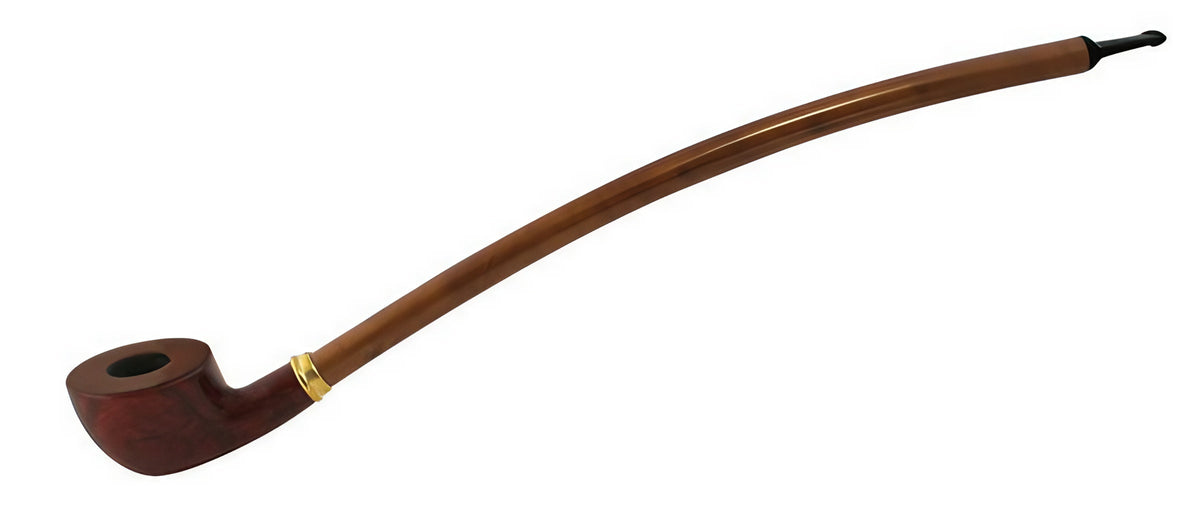 Shire Pipes Curved Pear African Cherry Wood Tobacco Pipe - 15"