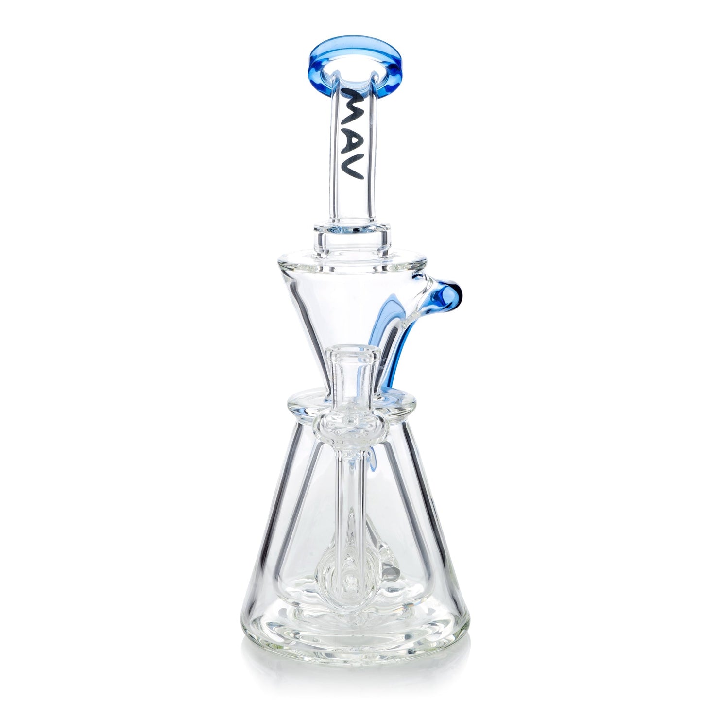MAV Glass 9" Showerhead Beaker Recycler Dab Rig with 14mm Banger